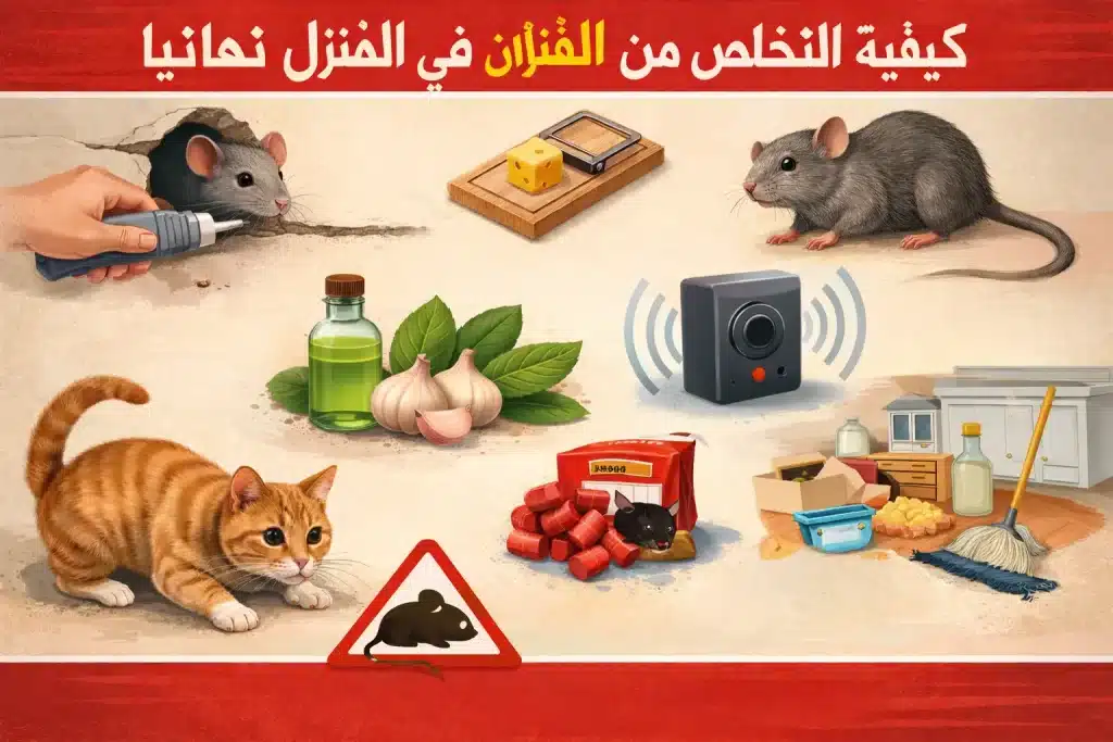 كيفية التخلص من الفئران في المنزل نهائيا