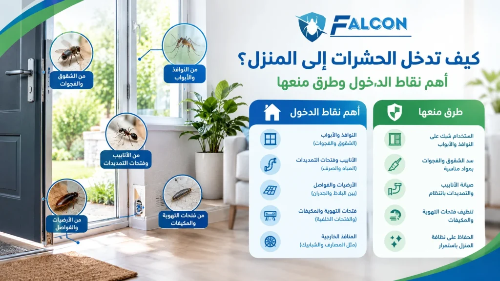 كيف تدخل الحشرات إلى المنزل؟