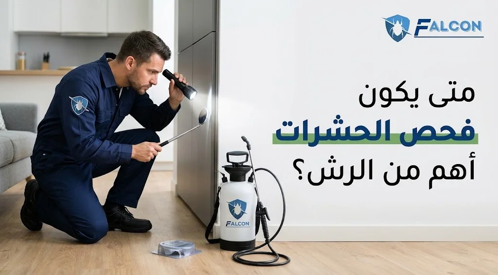 متى يكون فحص الحشرات في المنزل أهم من رش؟
